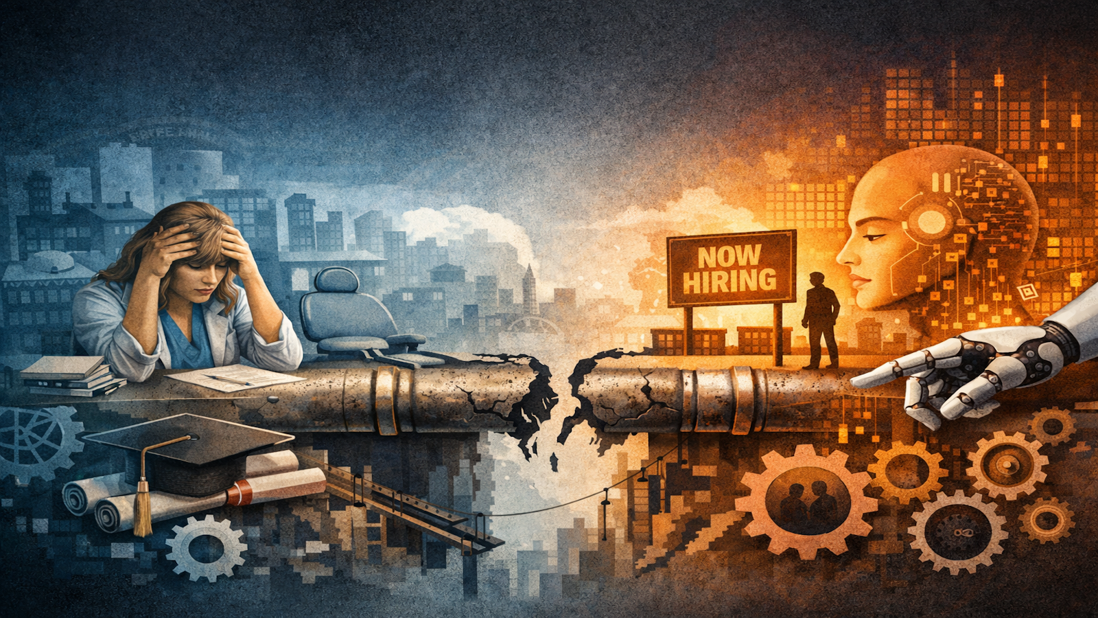 he policies and institutions that train America's workforce, from federal law to universities to vocational programs, were built for an economy that no longer exists. Small businesses are absorbing the damage most directly, with no HR buffer when a hire ghosts or shows up unprepared. This article explains why the hiring crisis runs deeper than wages or the job market, and how small business owners can reframe talent as a pipeline they build themselves rather than a pool they draw from.